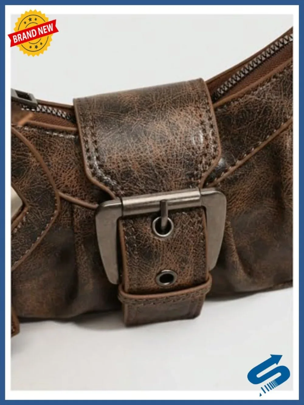 Vintage Hobo Shoulder Bag with Coin Purse Pu Leather Y2k Western Handbag